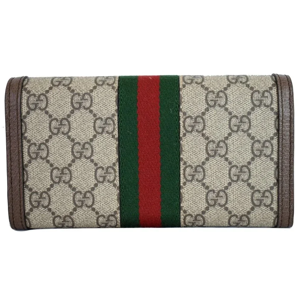GUCCI  Ophidia GG Continental Supreme Canvas Wallet Beige - Picture 2 of 12